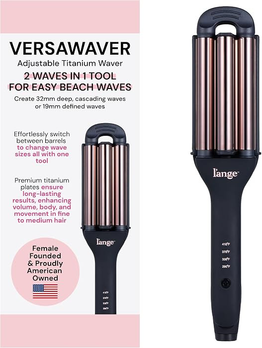 L'ANGE Hair VersaWaver Adjustable Titanium Waver | Pick 19mm or 32mm Waves with 1 Tool | Titanium... | Amazon (US)