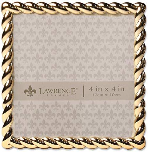 Lawrence Frames Rope Design Metal Frame, 4x4, Gold | Amazon (US)