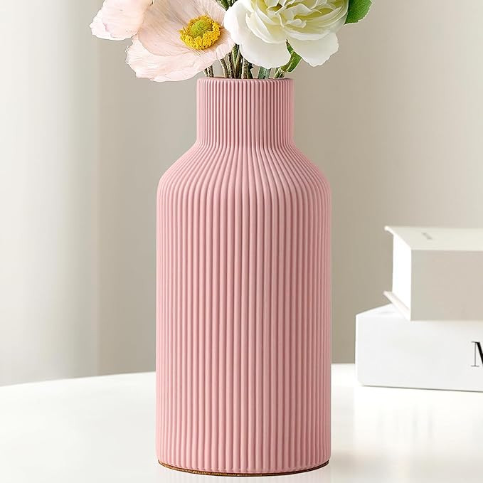 Mfacoy Ceramic Flower Vase, Minimalist Decor, Modern Home Decorative Vase, 8 in Small Pampas Gras... | Amazon (US)