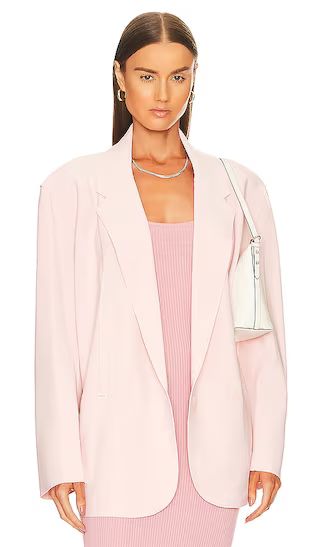 Oversized Double Breasted Jacket in Blush | Revolve Clothing (Global)