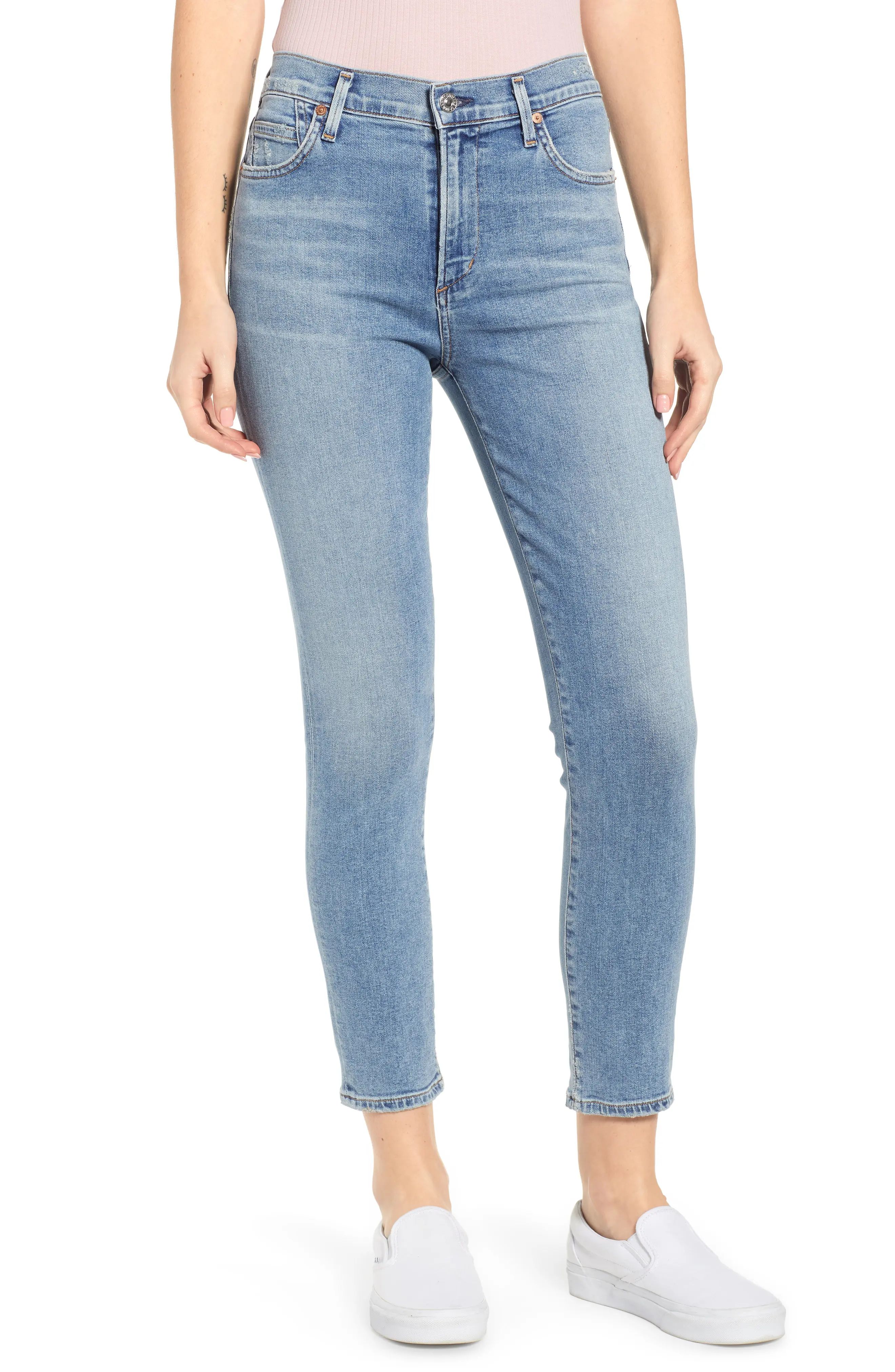 Women's Citizens Of Humanity Rocket High Waist Crop Skinny Jeans, Size 30 - Blue | Nordstrom
