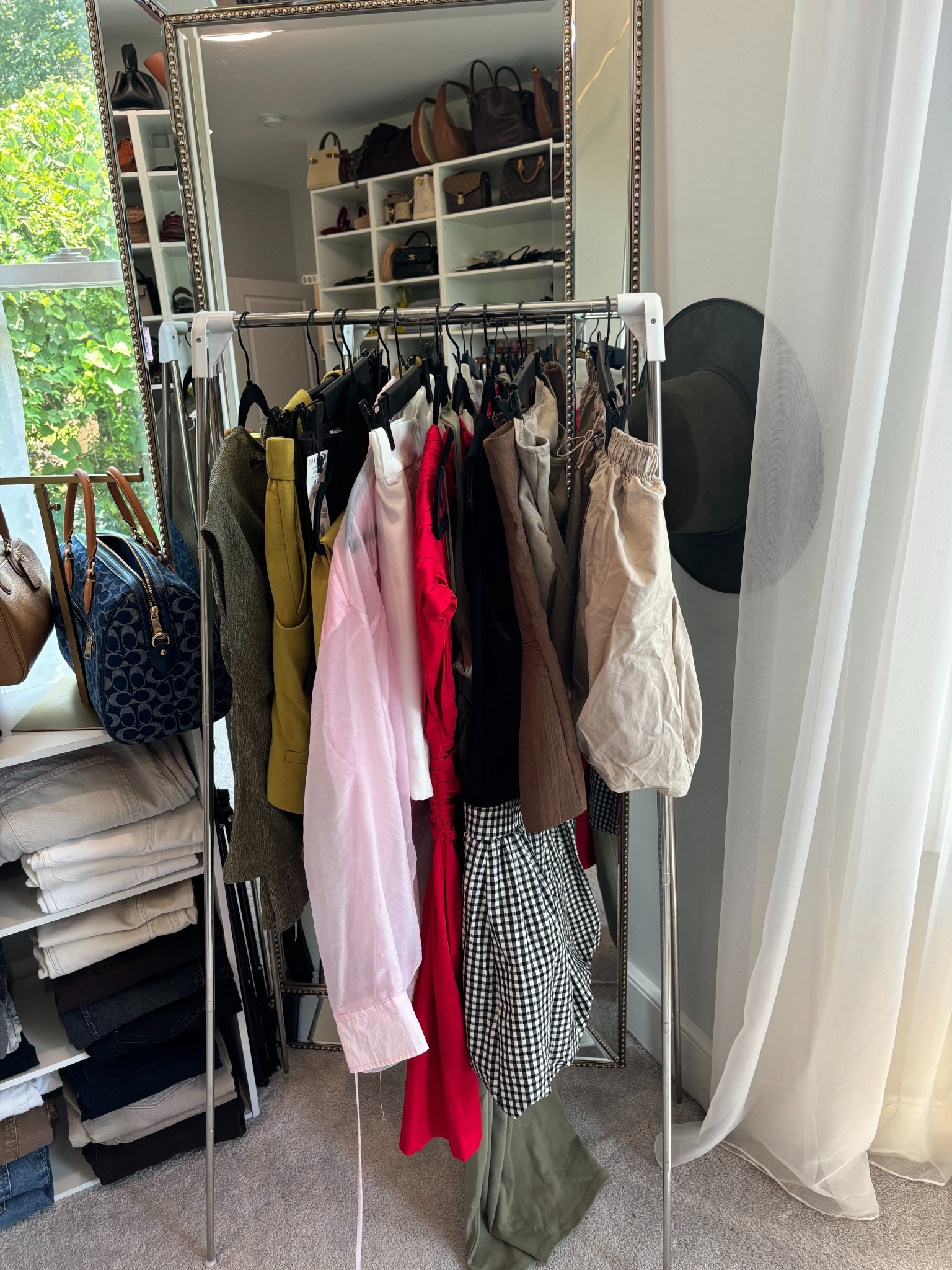 my travel/portable clothing rack. Not sturdy enough for winter/fall items but for Spring/Summer, I can get 7-9 looks  

 

Follow my LTK @AliciaGettys on the @shop.LTK app to view this post and get my exclusive app-only content!

#liketkit 
@shop.ltk
https://liketk.it/5h8gu
