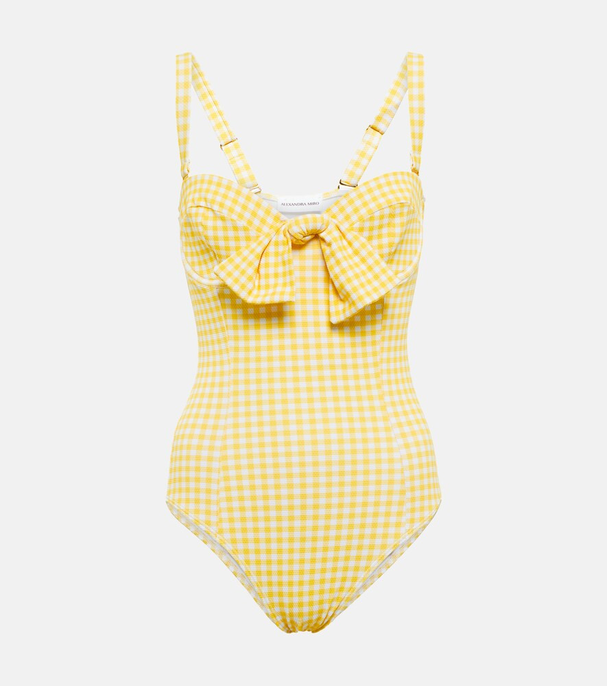 Alexandra Miro Clara gingham swimsuit | Mytheresa (INTL)