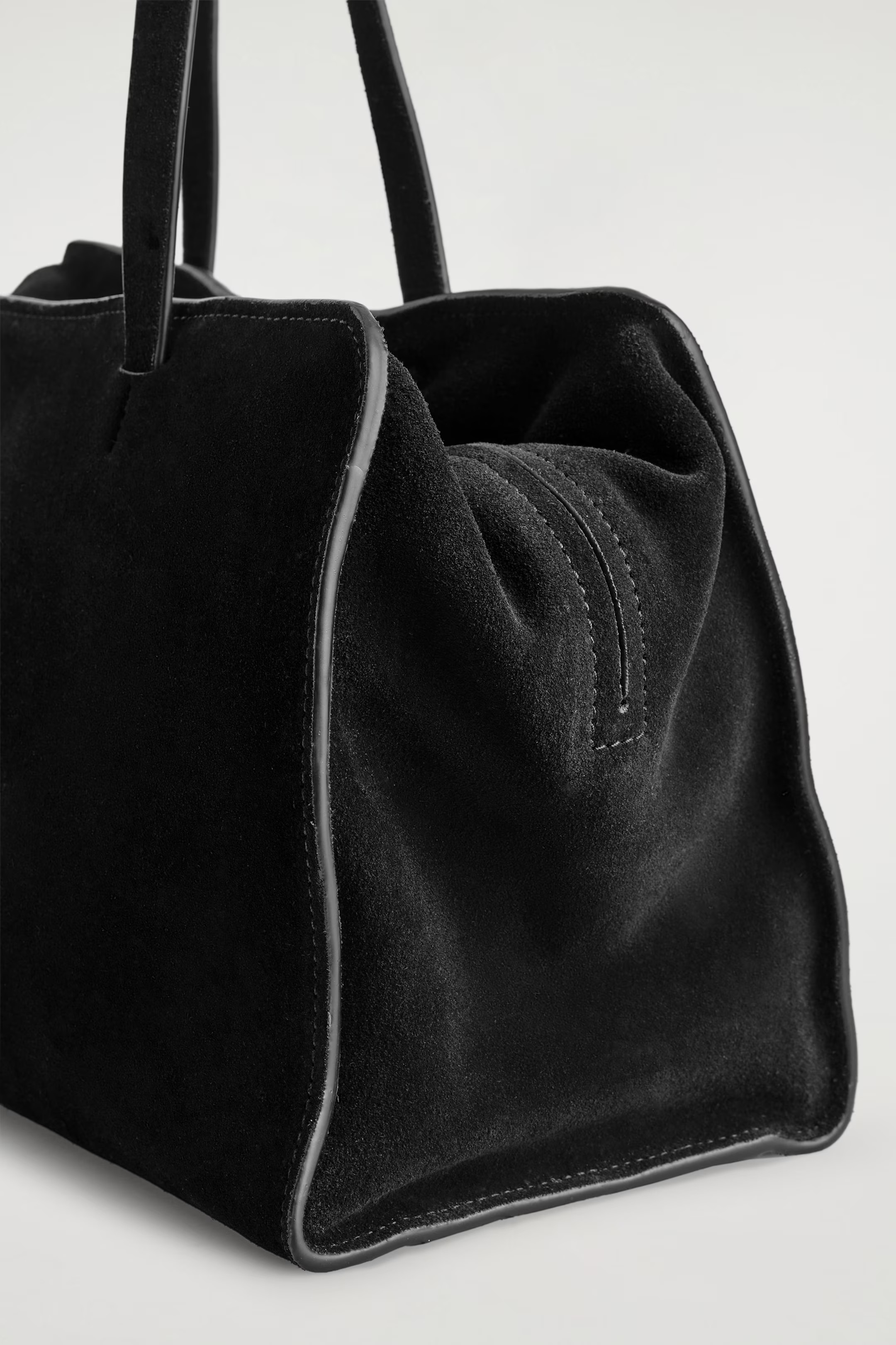 MARAIS BOWLING BAG - SUEDE - BLACK | COS US | COS (US)