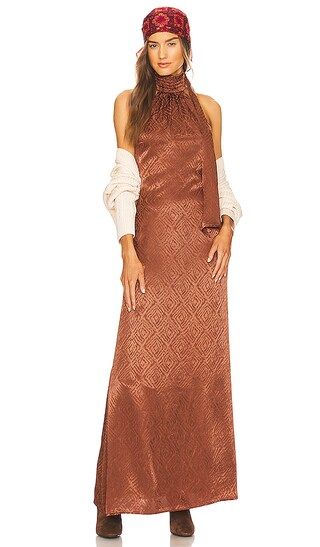 x REVOLVE Raffalo Maxi Dress in Chocolate Brown | Revolve Clothing (Global)