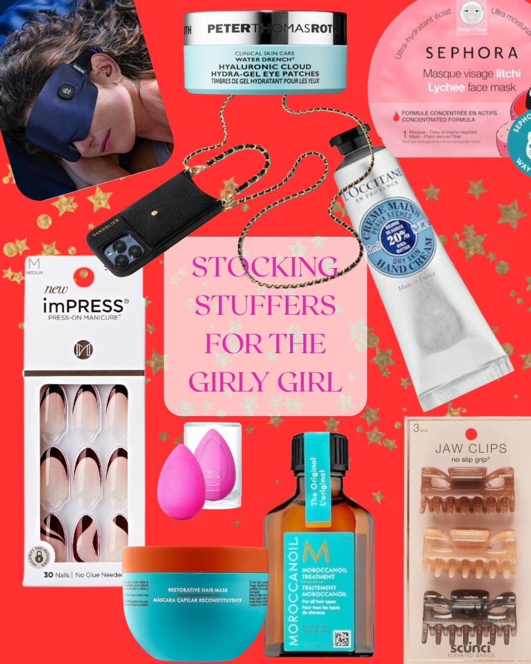 Stocking stuffers should be fun little surprises that a person can use and maybe didn’t think of - hair ties, hair clips, face masks, hand masks, lotion, lip gloss, etc 

#LTKselfcare #LTKGiftGuide #LTKFindsUnder50