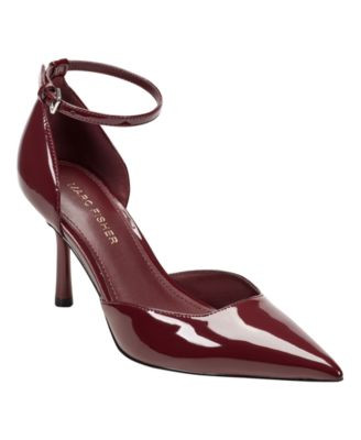 Marc Fisher Women's Rvker Two-Piece Stiletto Pumps - Dark Burgundy Patent | Macy's