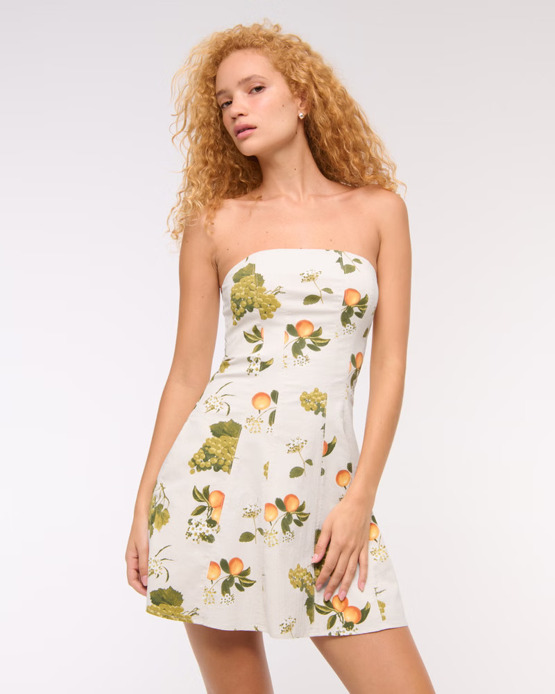 Women's The A&F Mila Strapless Mini Dress | Women's New Arrivals | Abercrombie.com | Abercrombie & Fitch (US)