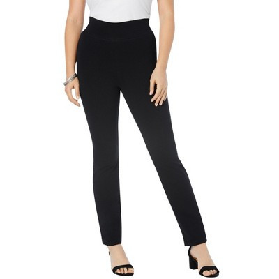 Roaman's Petite Essential Stretch Yoga Pant - 12, Black | Target