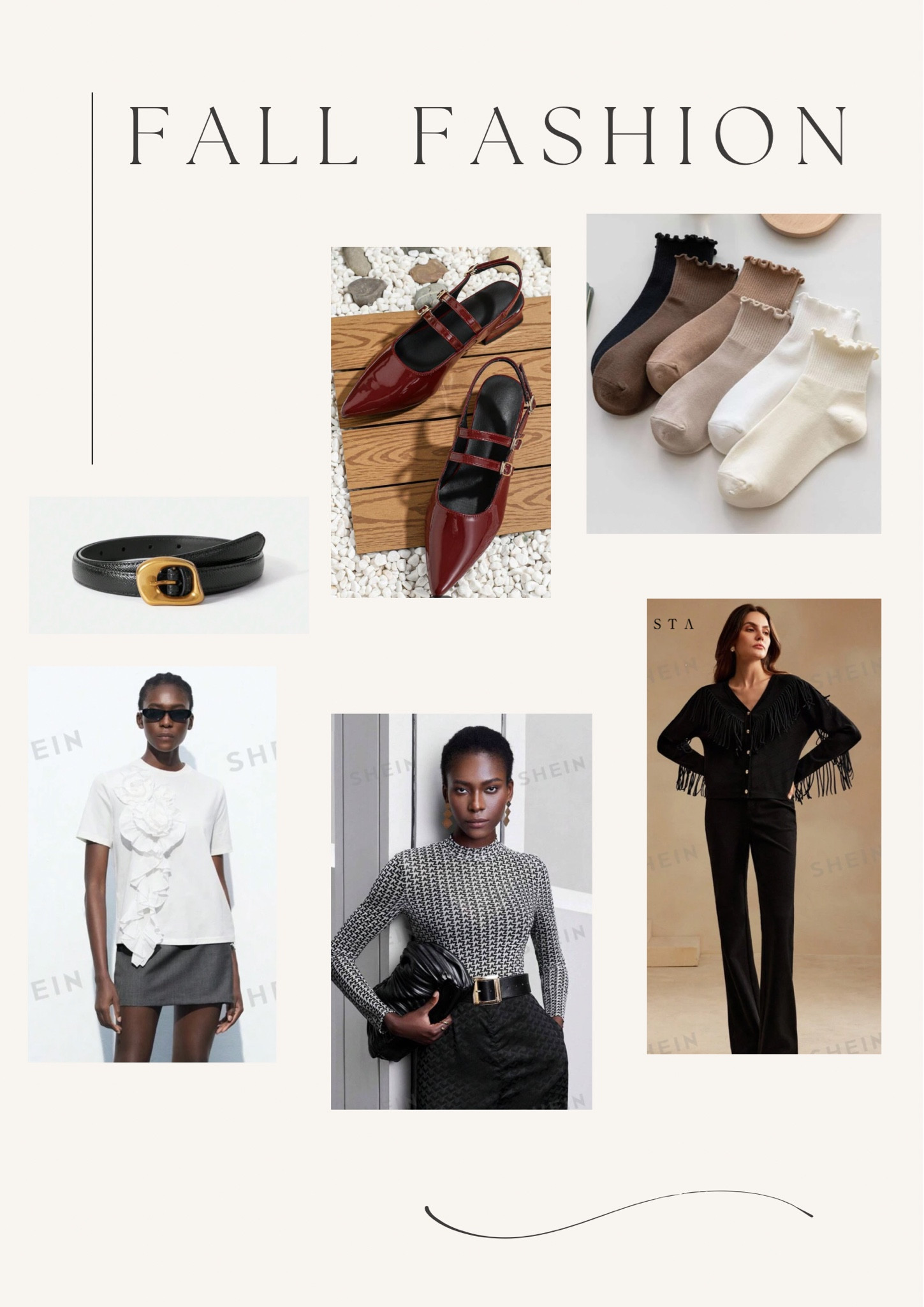 A few of my fall shein picks! 

Fall outfits, fringe, fall basics, white tee, black belt, burgundy shoes, shein, lettuce trim socks, fall style 

#LTKStyleTip #LTKFindsUnder50