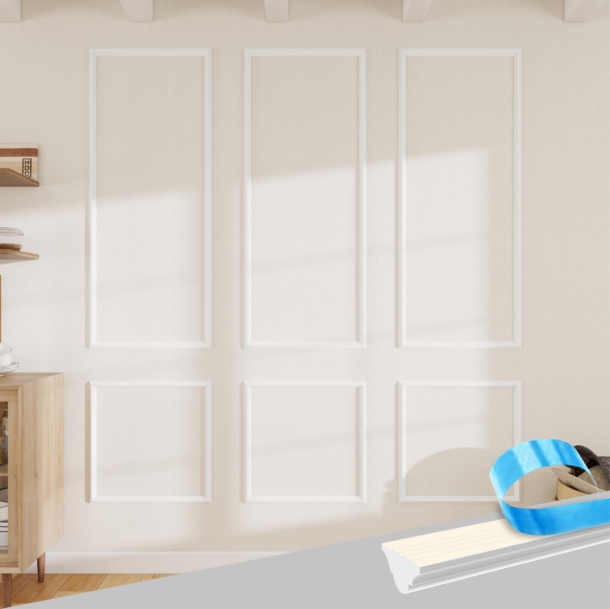 Peel and Stick Wall Molding Kit, 3D Premade Accent Molding Decorative Strips for Interior Wall Mo... | Amazon (US)