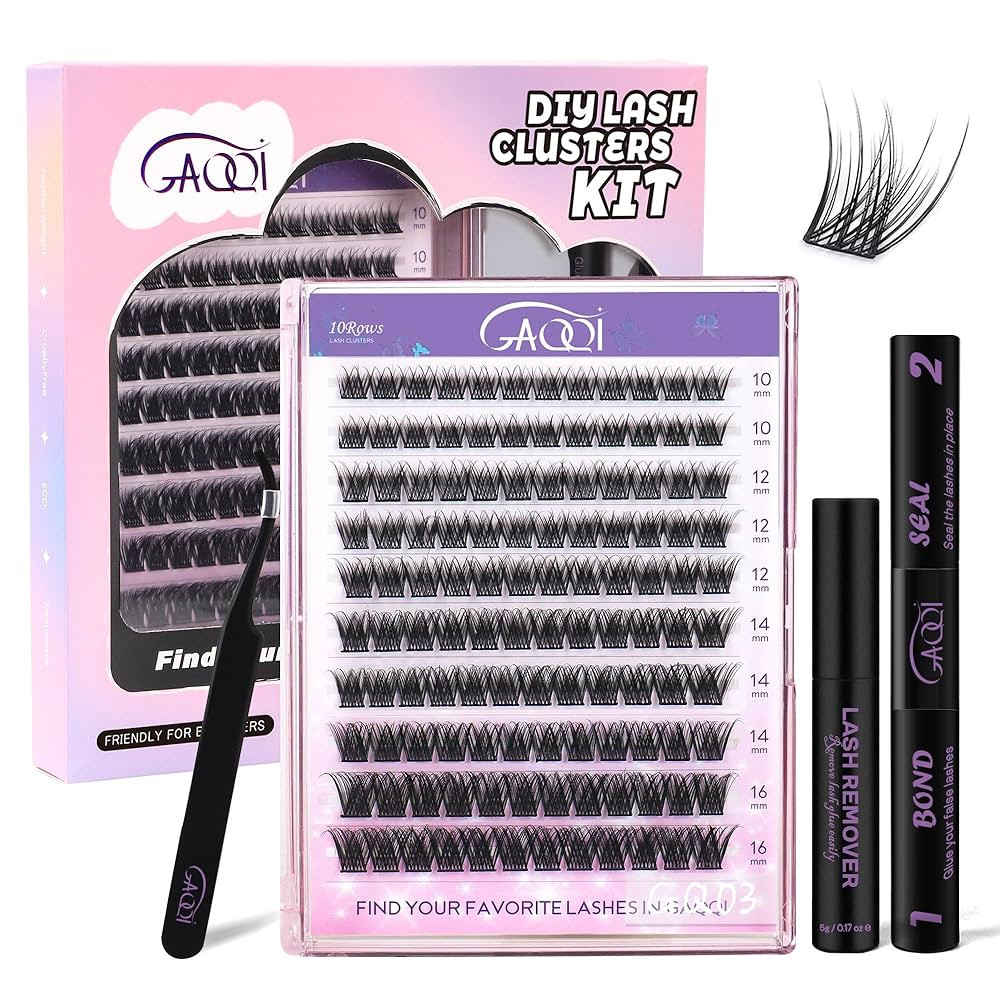 GAQQI Lash Clusters Kit, DIY Lash Extension Kit 120PCS Cluster Lashes C Curl, Wispy Eyelash Clust... | Amazon (US)