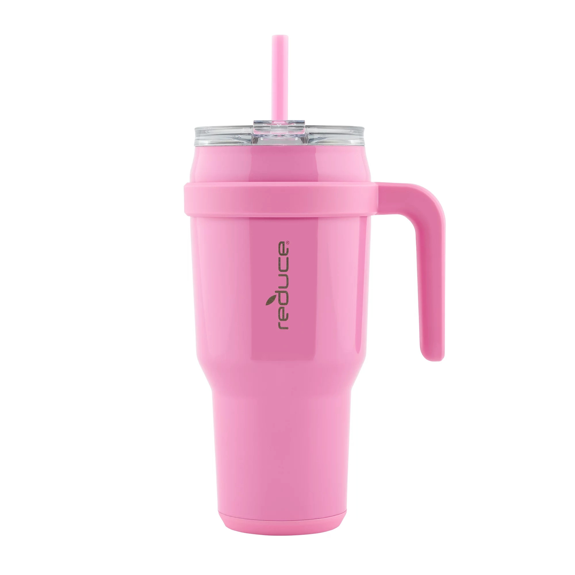 Reduce Vacuum Insulated Stainless Steel Cold1 Mug with Lid, Straw, & Handle: Peony, 40 oz | Walmart (US)