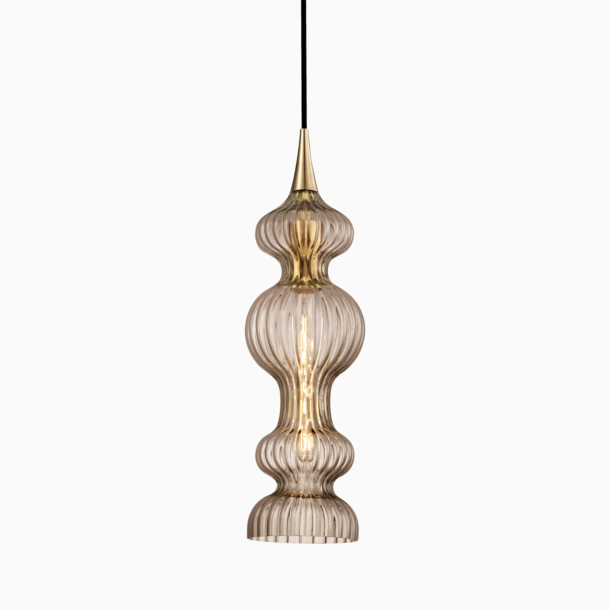 Satine Pendant In Aged Brass Bronze | Edward Martin