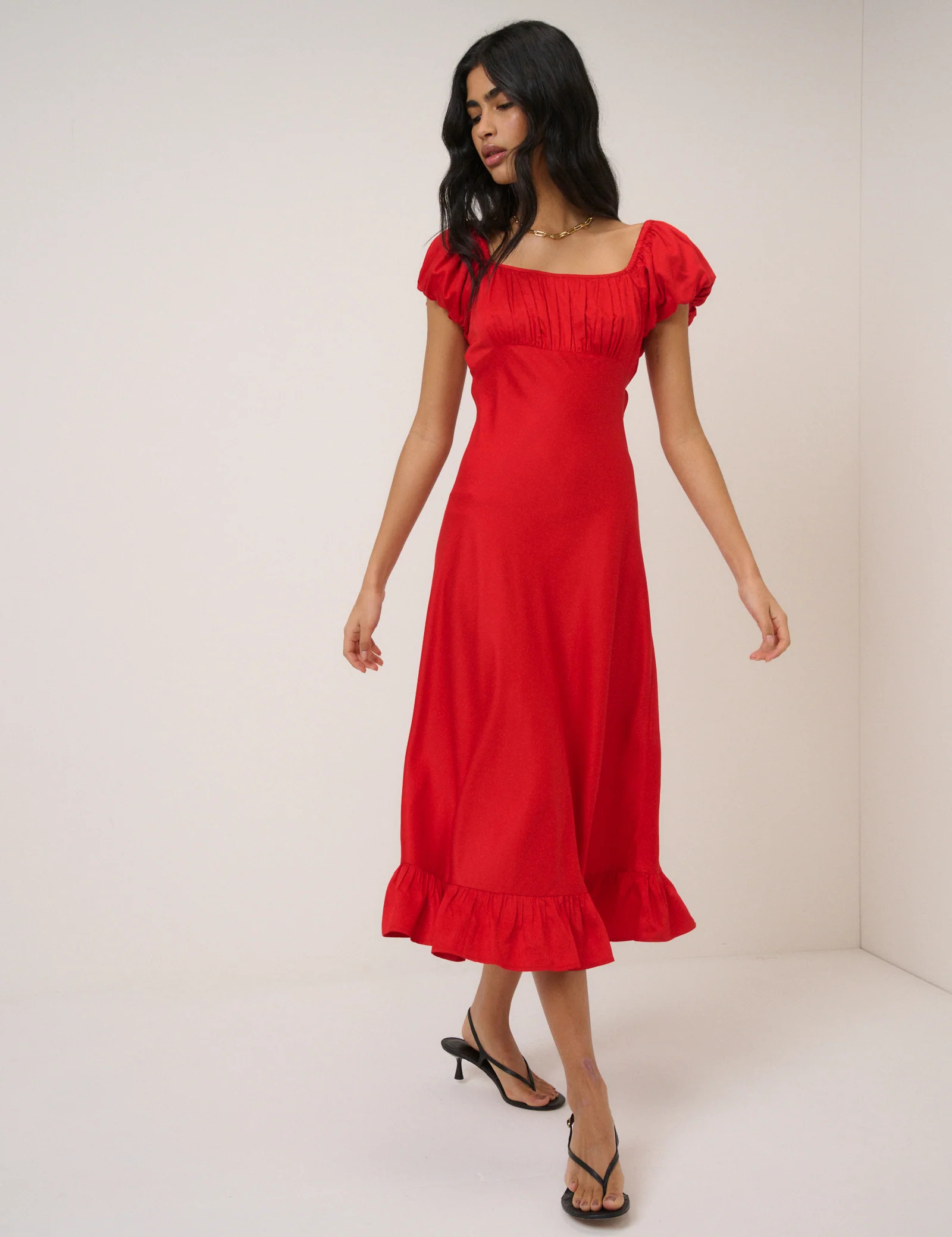 Red Jemima Midi Dress | Nobody's Child