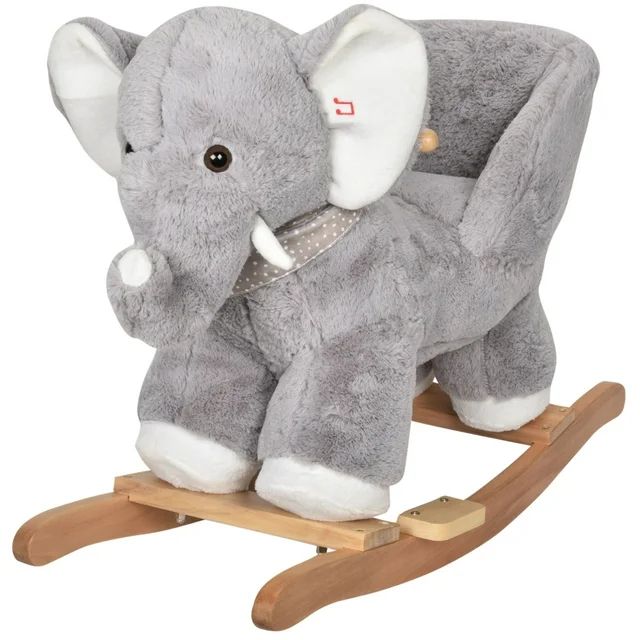 JOON Olli Ride-On Rocking Horse Elephant With Scarf, Gray-White | Walmart (US)