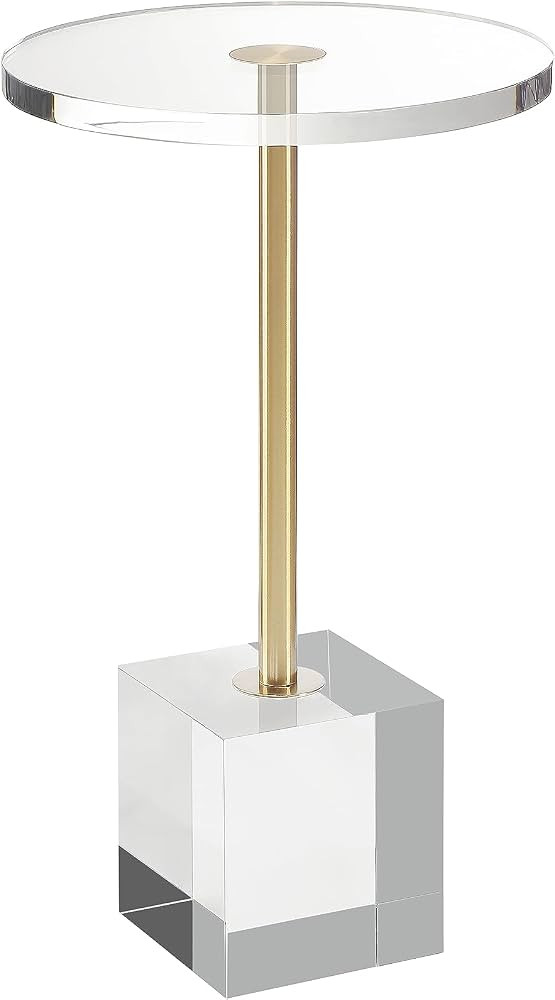 MEETLAKE Clear Acrylic End Table,Side Table,for Livingroom,13.5 x 13.5 inch, 23 inch High | Amazon (US)