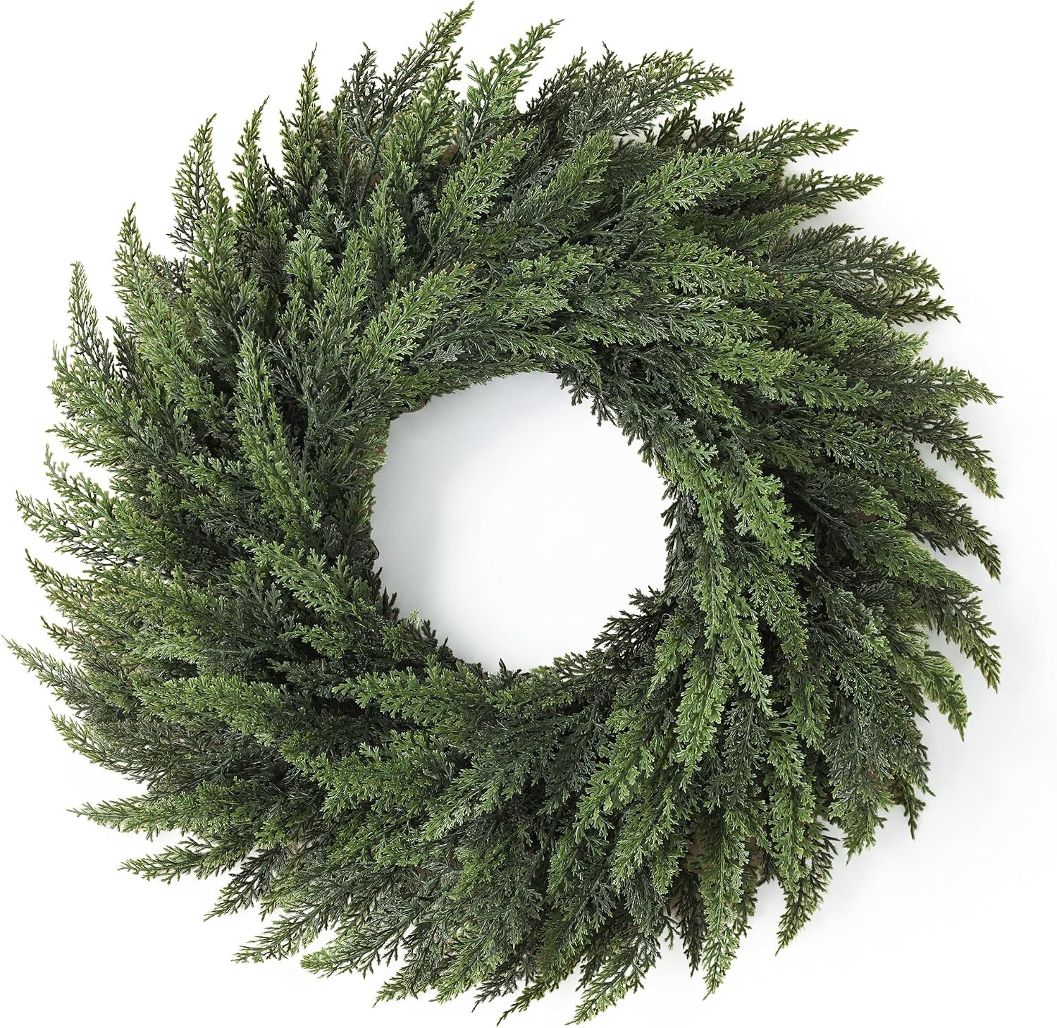 26'' Large Cedar Wreath for Front Door, Real Touch Christmas Door Wreath | Amazon (US)