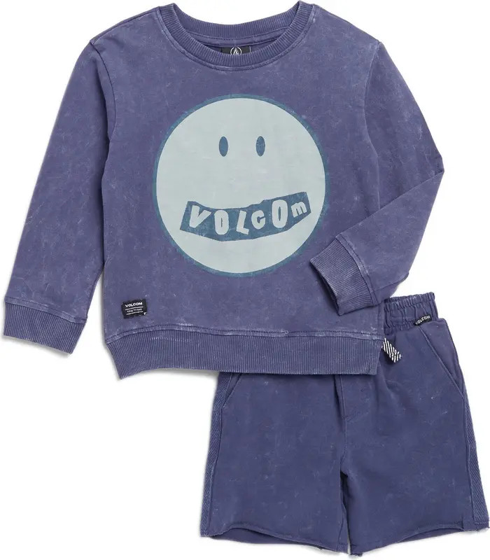 Volcom Kids' Logo Sweatshirt & Shorts Set | Nordstromrack | Nordstrom Rack