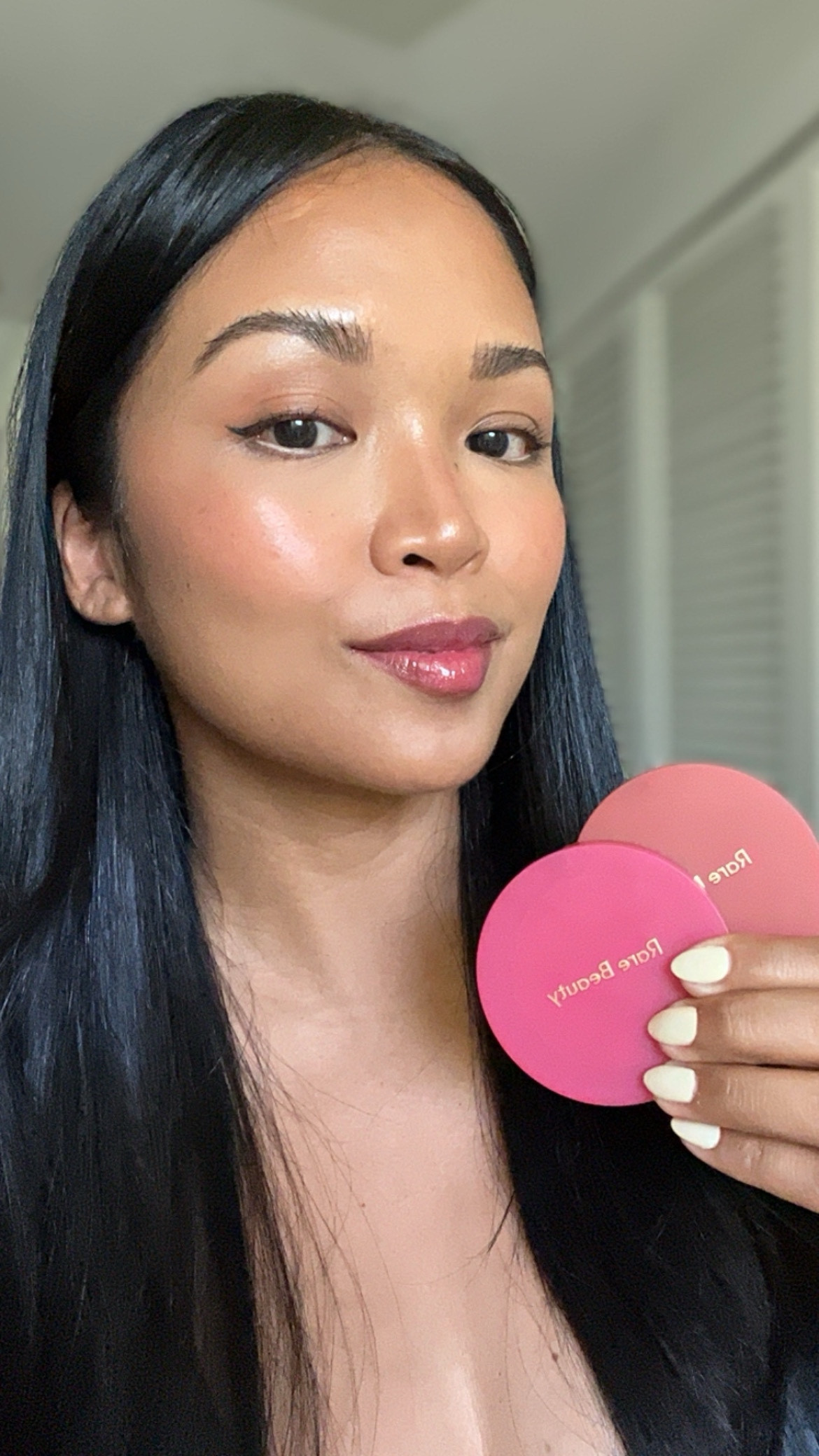 Soft spring glam ft. Rare Beauty Soft Pinch Matte Bouncy Blush 🌸 #springmakeup 

#LTKBeauty #LTKFindsUnder100 #LTKFestival