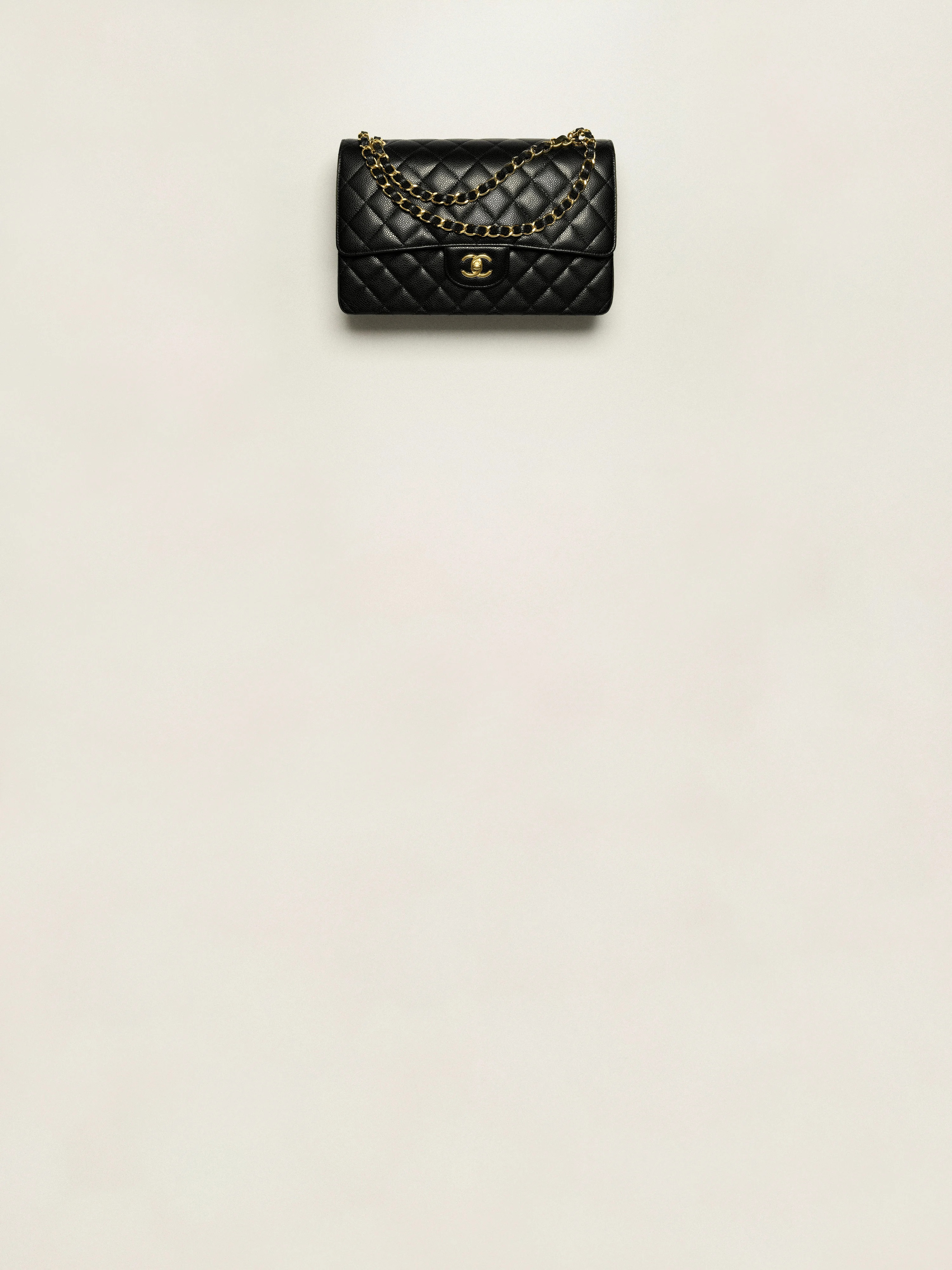 Large classic handbag, Grained calfskin & gold-tone metal, black — Fashion | CHANEL | Chanel, Inc. (US)