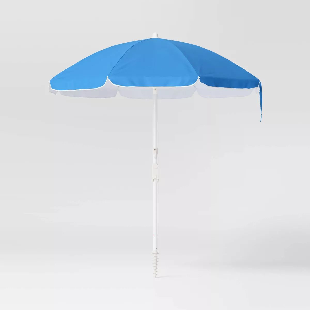 6.5'x6.5' Round Outdoor Patio Beach Umbrella Blue - Sun Squad™ | Target