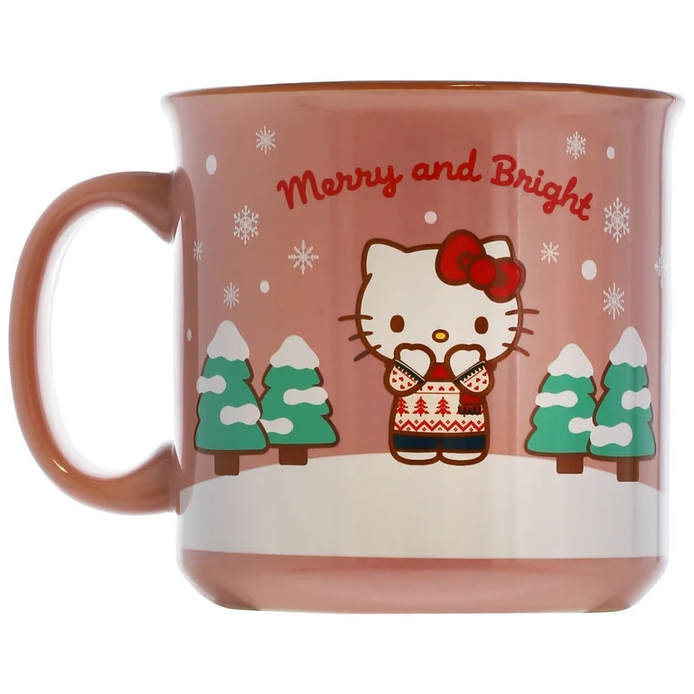 Hello Kitty Holiday Ceramic Camper Mug, 20 oz | Walmart (US)