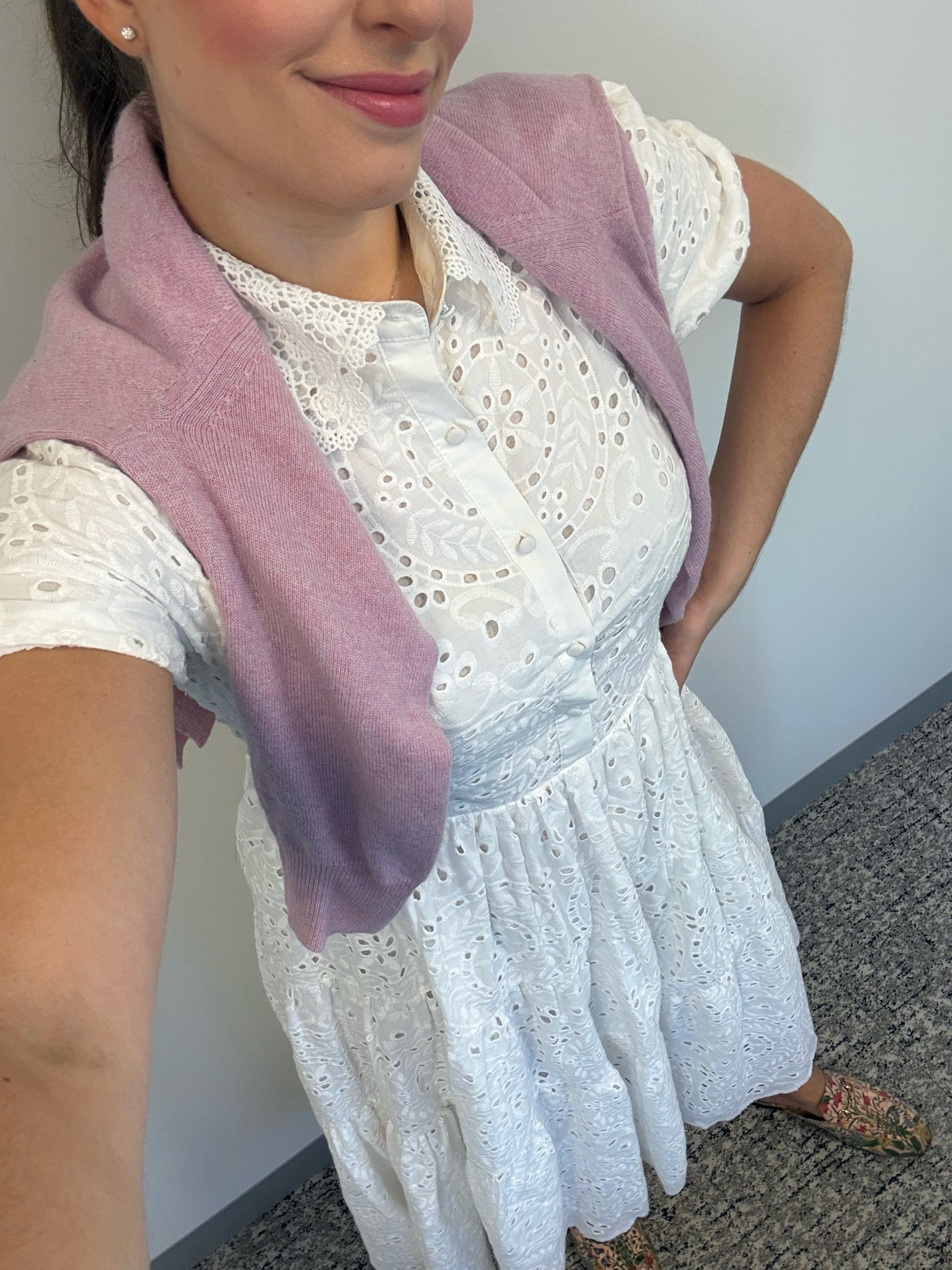 Office style, office outfit, business casual, workwear. Summer workwear, summer work outfit. Summer office outfit, white eyelet dress, white eyelet shirtdress. Casual summer outfit, corporate style, corporate fashion; corporate outfit

#LTKSeasonal #LTKWorkwear #LTKTall