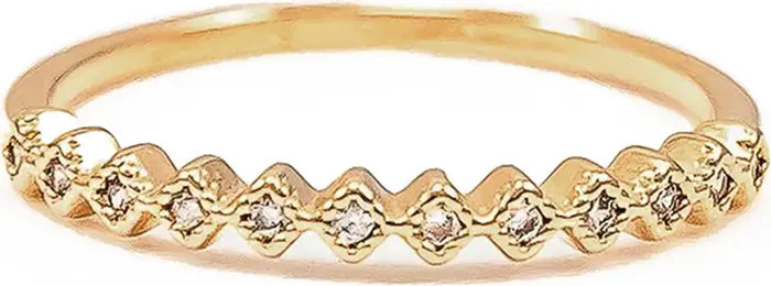 Bearfruit Jewelry 14k Gold Plated Thin Crystal Band Ring Minimalist Holiday Gift Idea | Nordstrom | Nordstrom