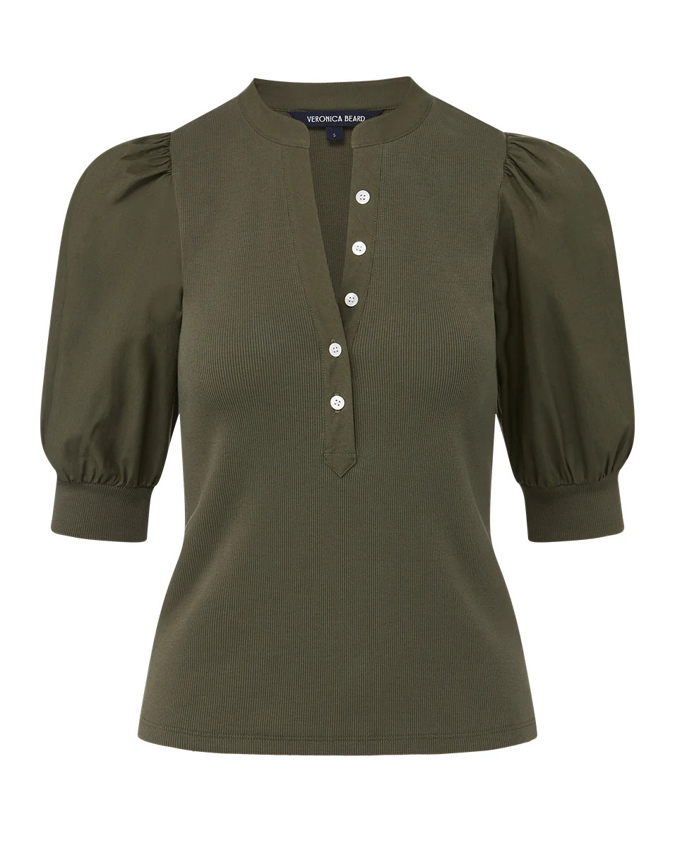 Coralee Puff-Sleeve Tee | Veronica Beard