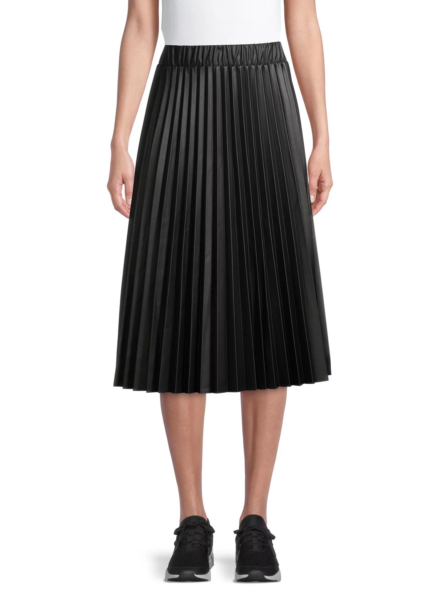 Time and Tru Women’s Faux Leather Skirt | Walmart (US)