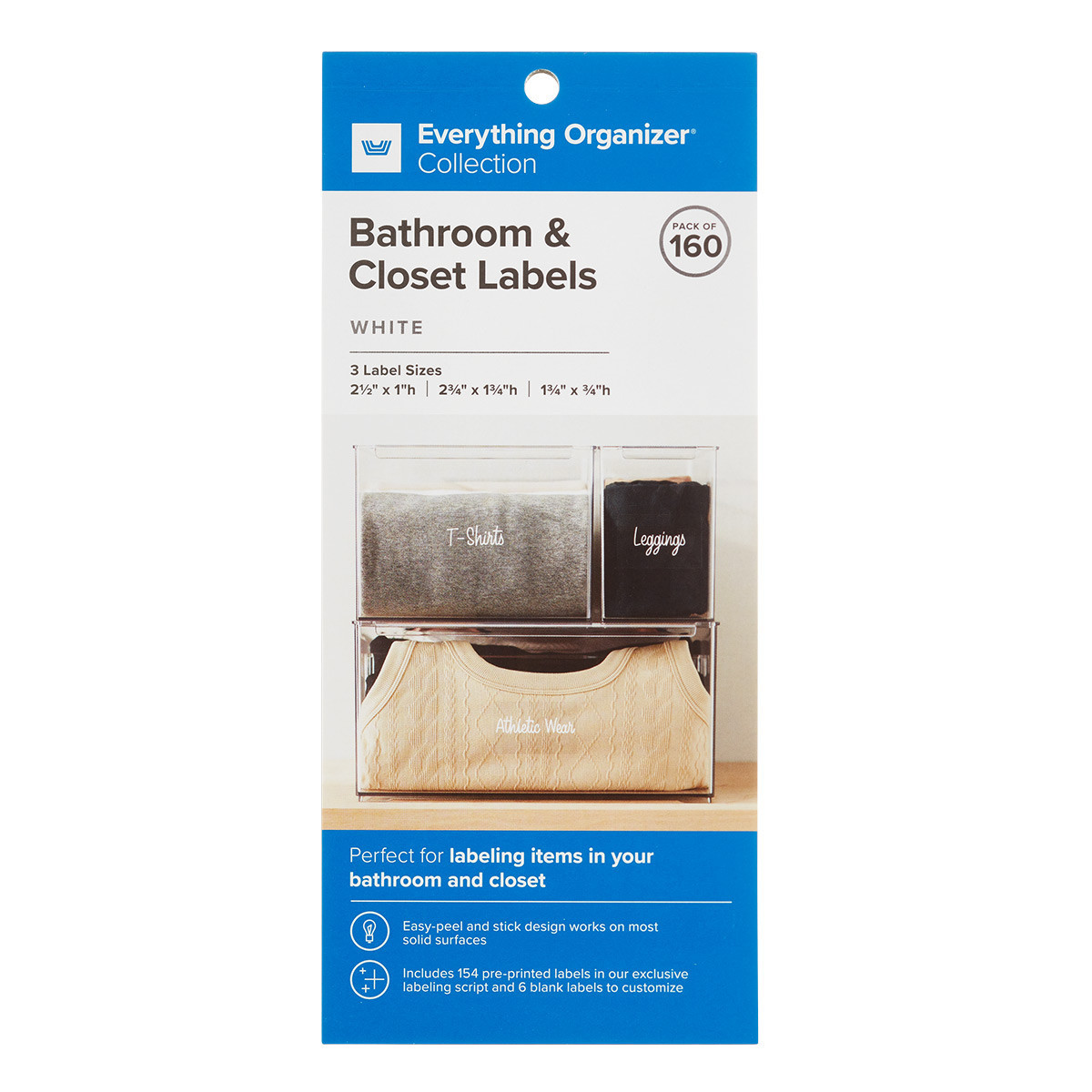 Everything Organizer Bathroom & Closet Labels | The Container Store