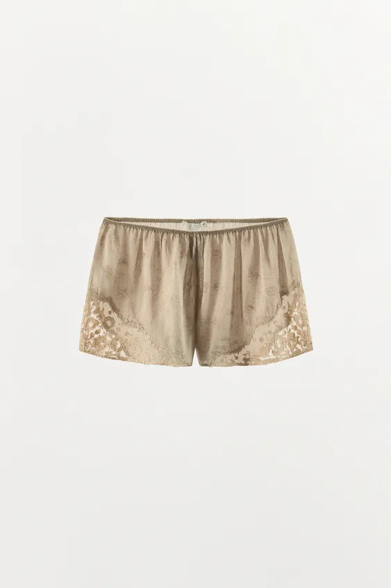 ZW COLLECTION EMBROIDERED SHORTS | Zara US