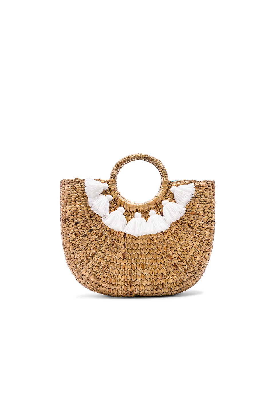 Small 7 Tassel Basket in White | Revolve Clothing (Global)