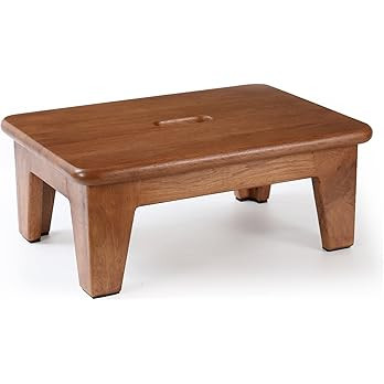 CONSDAN Step Stool for Bed - USA Grown Oak, Wooden for Adults and Seniors, 6.5" High, Non-Slip Ma... | Amazon (US)