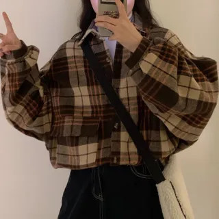 Plaid Shirt Jacket | YesStyle Global