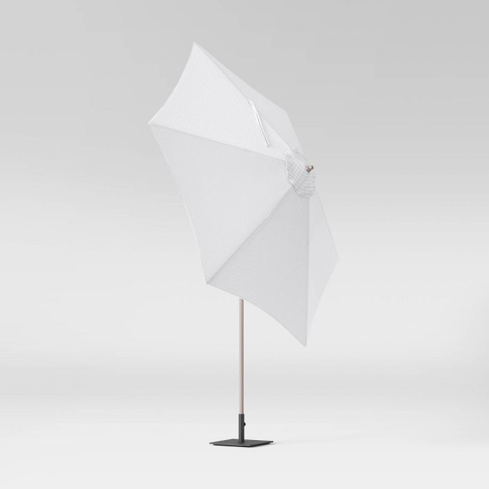9' Veranda Stripe Round Patio Umbrella DuraSeason Fabric™ Navy - Threshold™ | Target