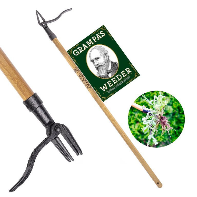 Grampa's Weeder - The Original Stand Up Weed Puller Tool With Long Handle - Made With 4-Claw Stee... | Walmart (US)