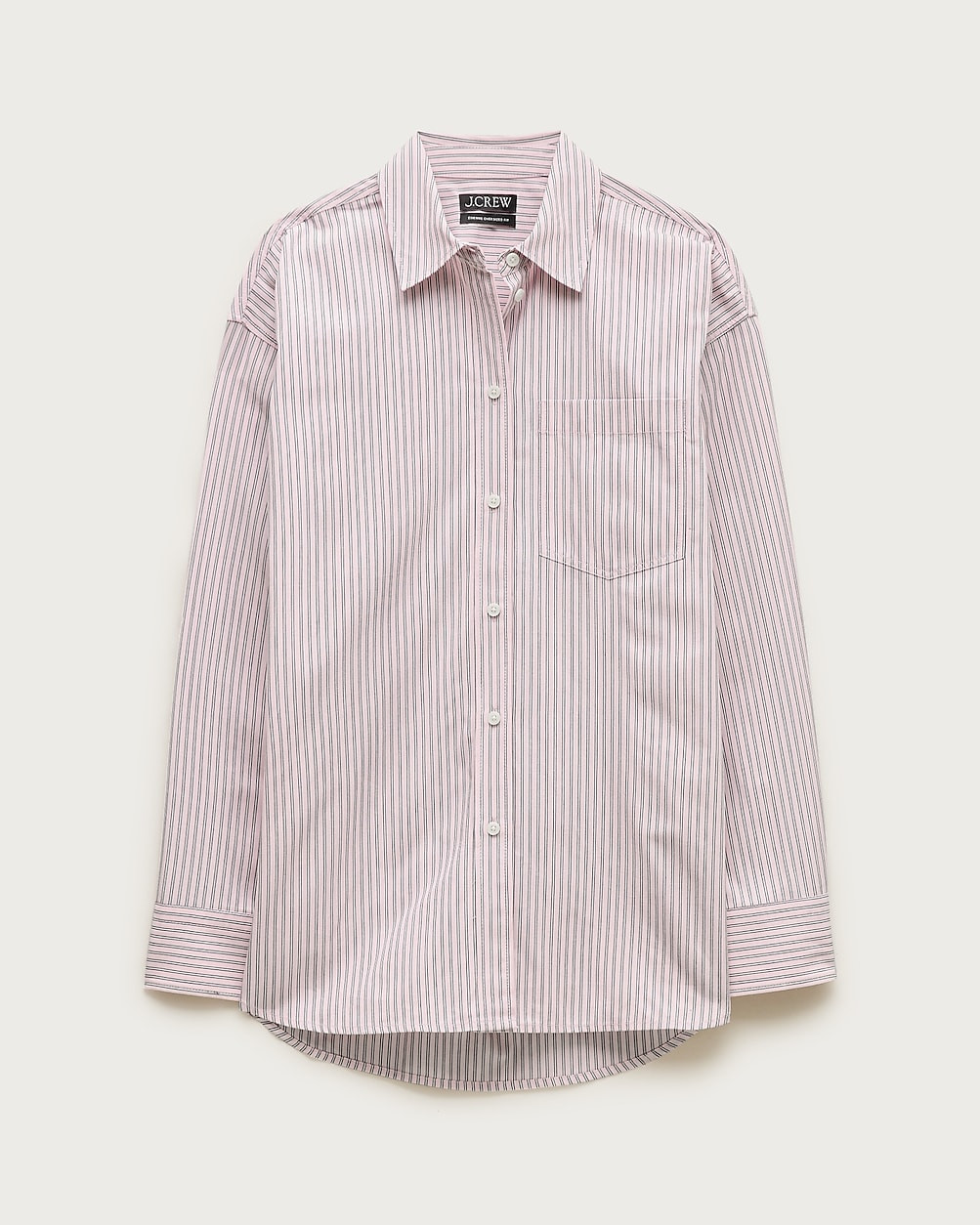 Étienne oversized shirt in striped cotton poplin | J. Crew US