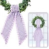 Whaline 2 Pcs Wreath Sash for Front Door Orange Plaid Garland Ribbon for Autumn Harvest Thanksgiv... | Amazon (US)