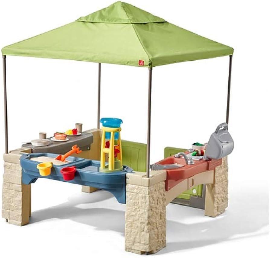 Step2 All Around Playtime Patio with Canopy Playset – Shaded Outdoor Playhouse for Kids with Re... | Amazon (US)