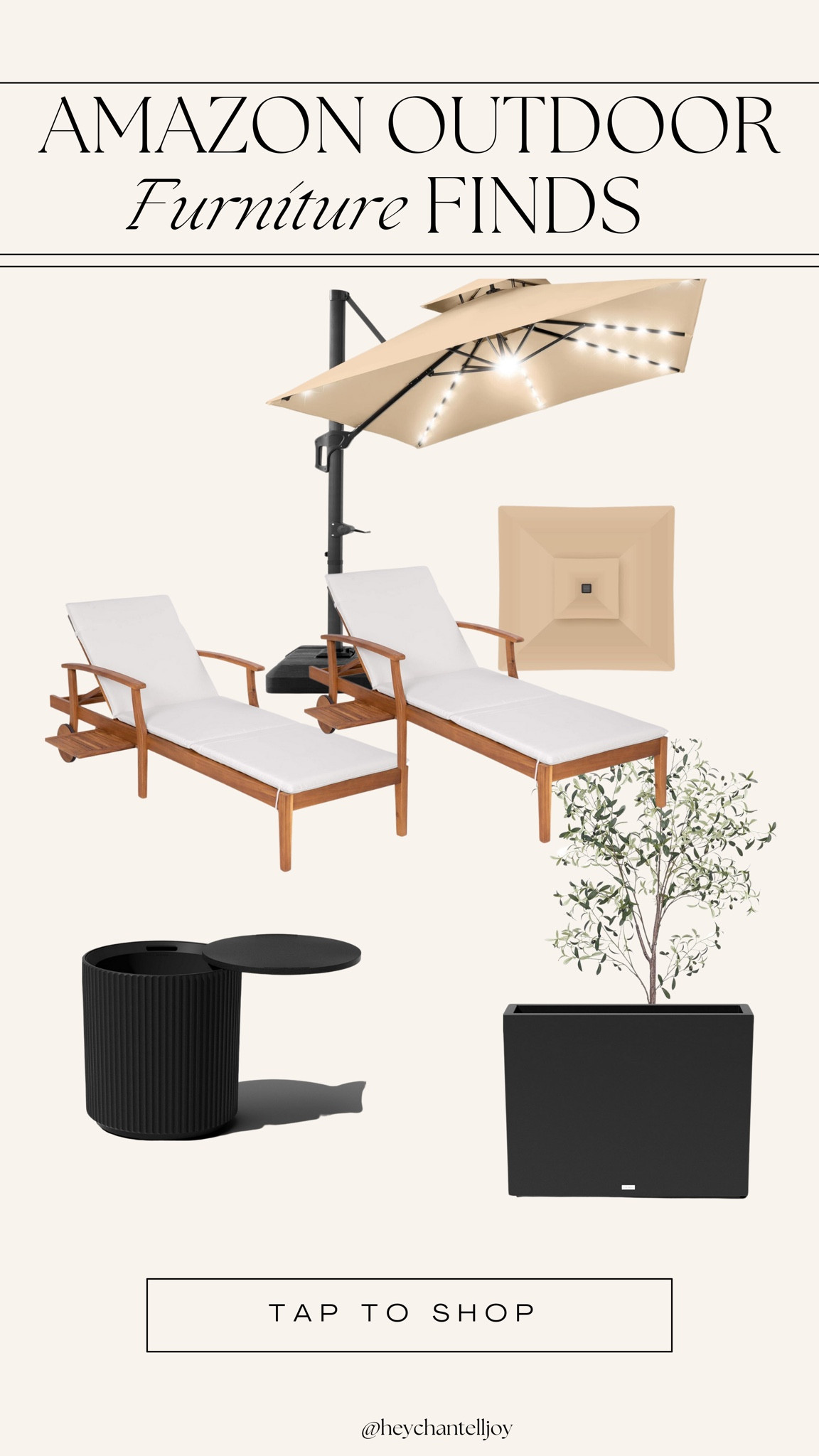 Affordable & Quality Outdoor Pieces on Amazon - comment OUTDOOR for the link! 

Why I love them: 

- high quality 
- water resistant 
- reclining chair
- pull out side table 
- has wheels for easy mobility 
- acacia wood 
- extra large umbrella at 10 ft. 
- easy to use crank 
- fillable water base
- solar panel & LED lights 
- multiple color options 

Comment “outdoor” for all links! 

-
-

#home #homedecor #interiordesign #homesweethome #homedesign #family #lifestyle #parenthood #dailyparenting #homefind #aesthetic #aesthetichome #homedecor #amazonfinds #amazonhome #amazoninfluencer #amazonreview #amazonreviewer #amazonshopping #amazonmusthaves  #homestyle #ａｅｓｔｈｅｔｉｃ #lifehack #neutral #neutraldecor #neutralhome #neutralhomedecor

#LTKSummerSales #LTKHome #LTKFindsUnder100