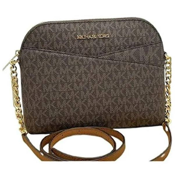 Michael Kors 35F1Gtvc6T Jet Set Travel Dome Medium Crossbody Bag Leather Powder Blush Female | Walmart (US)