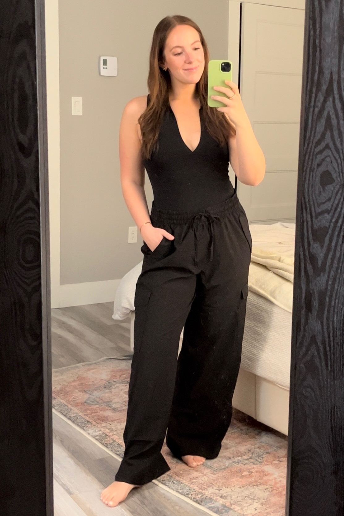 Can’t go wrong with an all black fit 🖤 Sized up in the pants (L) for an oversized fit, top (M)

#LTKSeasonal #LTKstyletip #LTKFind