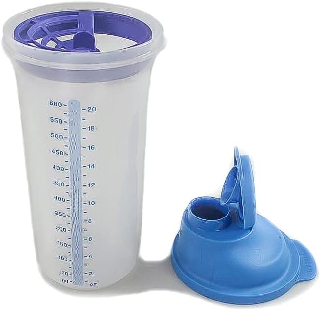 Tupperware Kenparazzi 600 ml XL Quick-Shake Shaker Mix Fix Mess Mixing Cup, Clear Blue | Amazon (US)