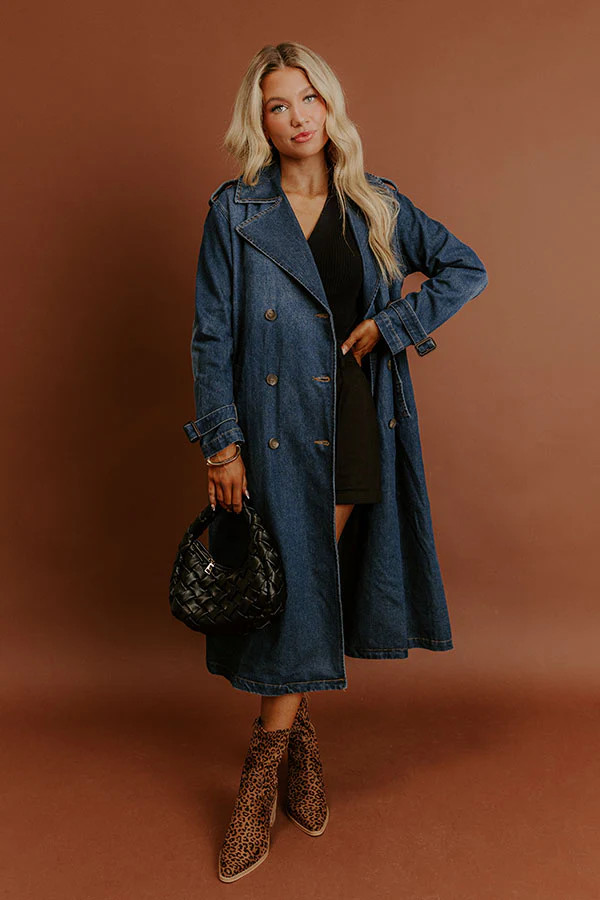 Fashion Week Denim Trench Coat | Impressions Online Boutique