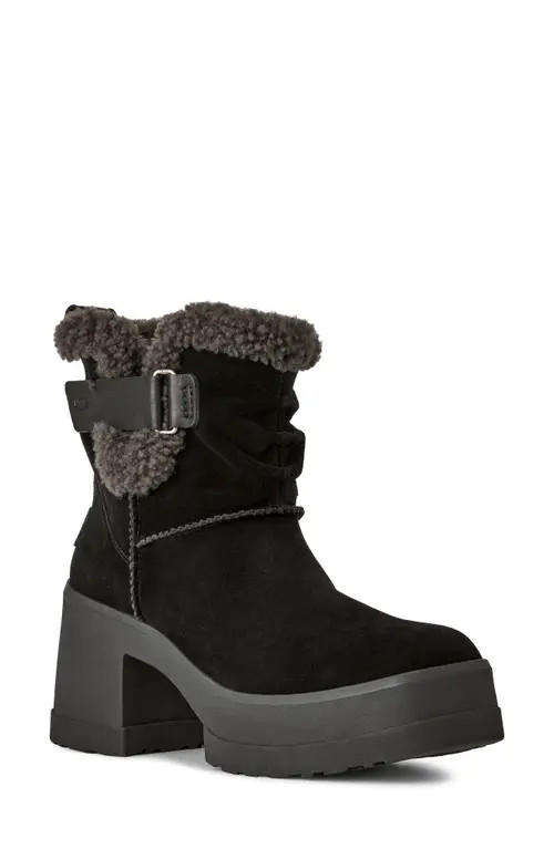 UGG(r) Moxy Genuine Shearling Trim Pull-On Boot in Black at Nordstrom, Size 9.5 | Nordstrom