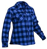 Rothco Women's Plaid Flannel Shirt, Blue/Black, X-Small | Amazon (US)