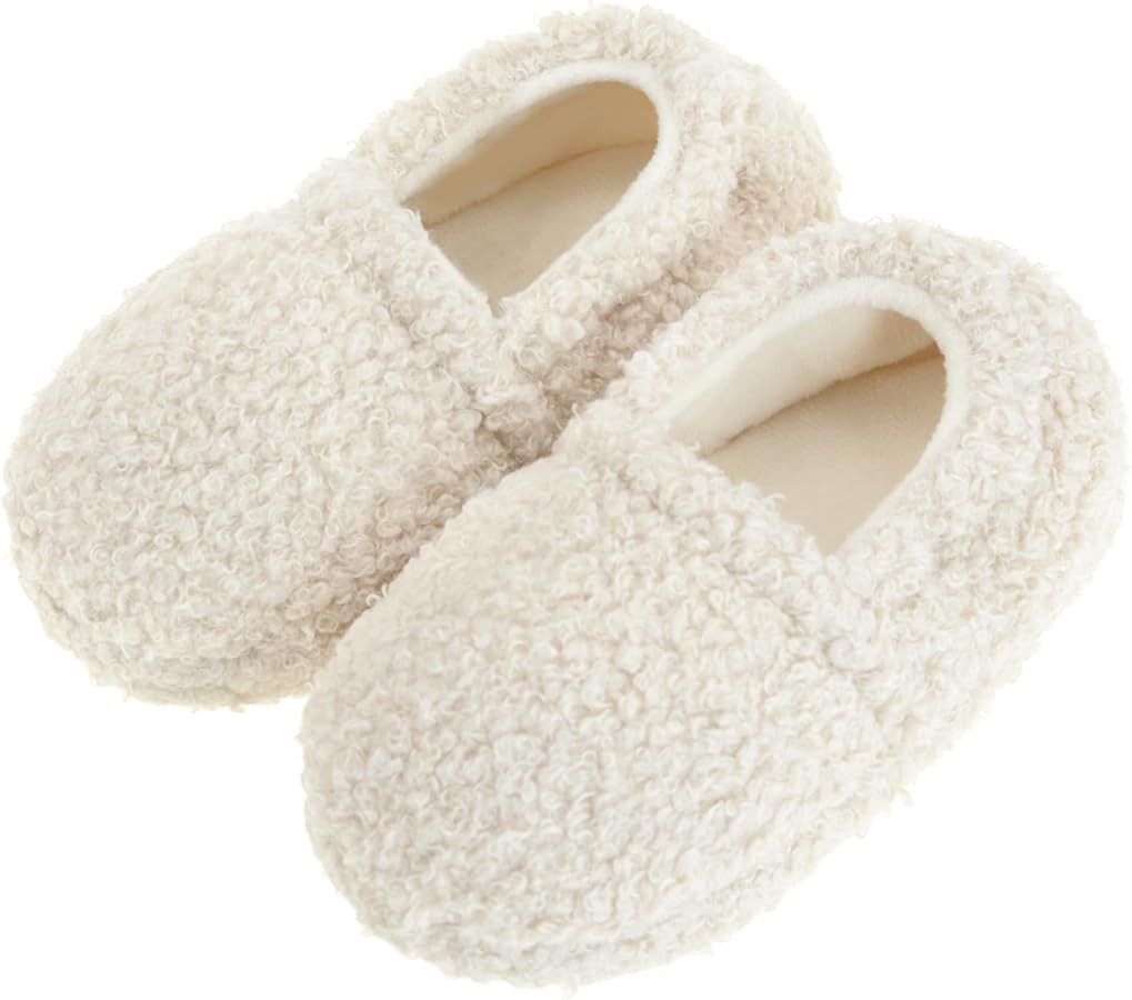 LseLom Toddler Boys Girls Slipper Little Kid Fuzzy Memory Foam Slip Resistant House Bedroom Shoes | Amazon (US)