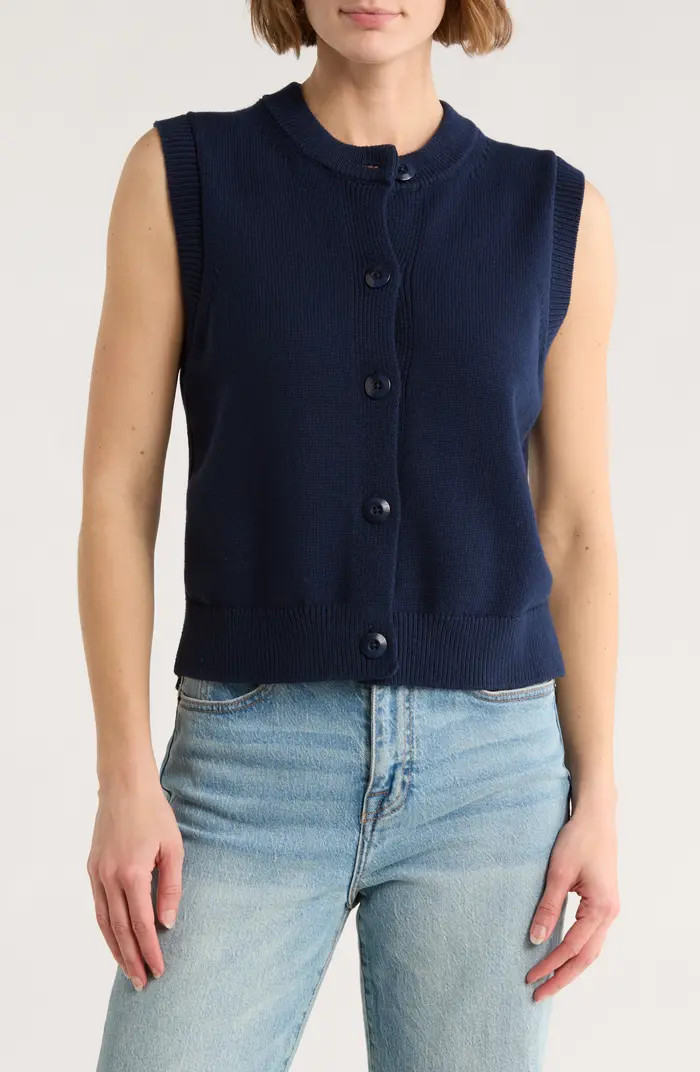 Mozart Sleeveless Cotton Sweater Vest | Nordstrom Rack